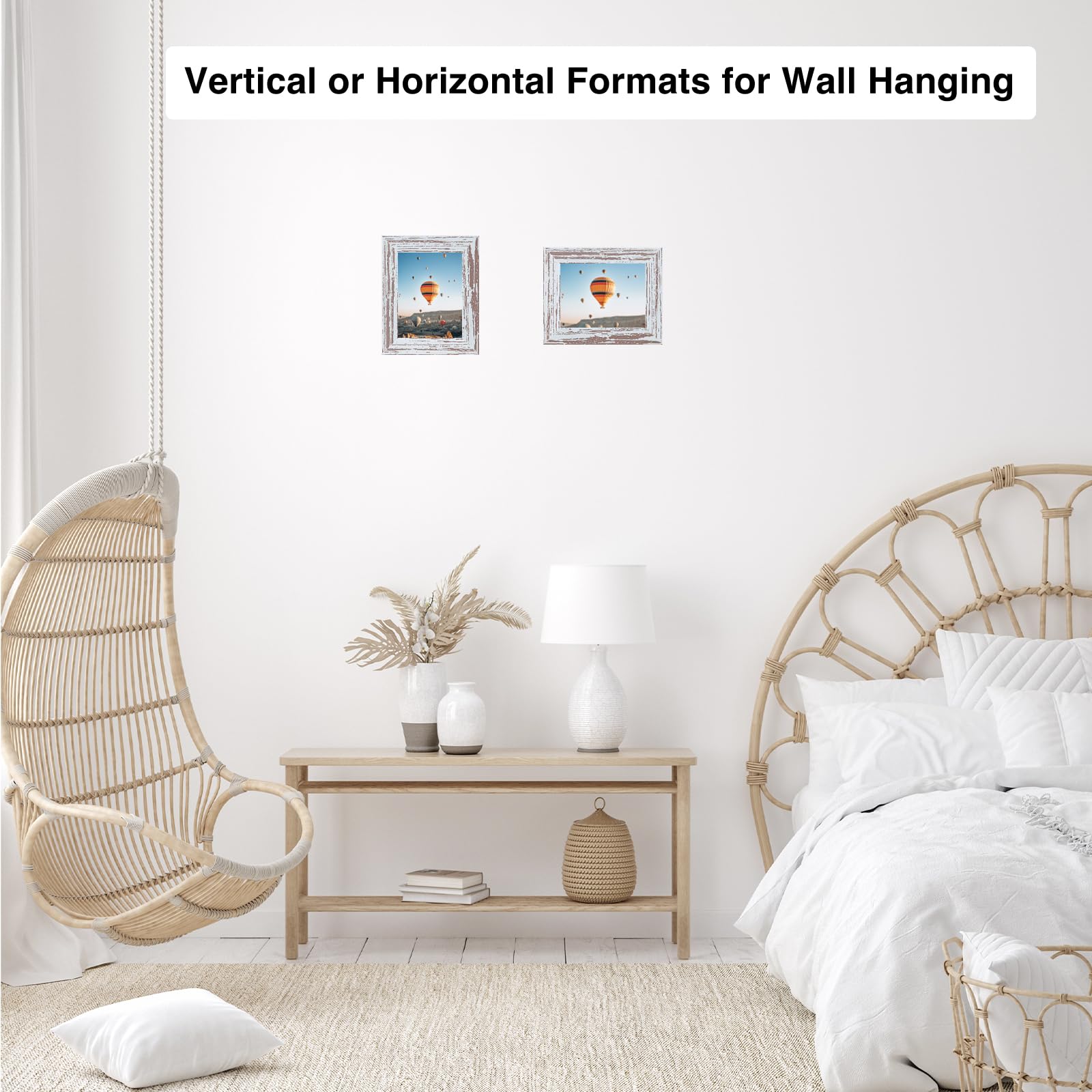 JCJMY 3x4 Picture Frame Rustic White for Wall Hanging or Tabletop, Wall Mounting Horizontally or Vertically, 3 x 4 Wall Gallery